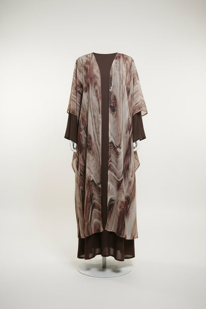 SAHRA MARBLE desert marble print abaya – LAYLADA abaya