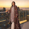 PLATA MÁRMOL Silver Marble Print Abaya + Matching Hijab Set