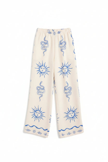 LUNA BLANCA celestial moon and star print linen set – LAYLADA linen set