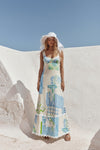 Santorini Greek Motif Dress