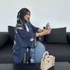 NOCTURNA FLORAL + Navy Hijab Set